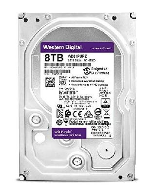 Жесткий диск для видеонаблюдения HDD 8000 GB (8 TB) SATA-III Purple (WD82PURZ)